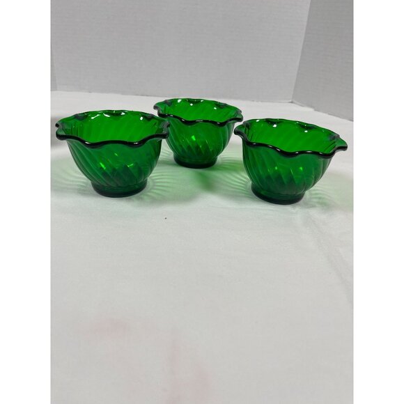 Green Holiday Christmas Tree Snack Candy Nut Dish Bowl Plastic 13 Pc Set Vintage - Picture 6 of 16